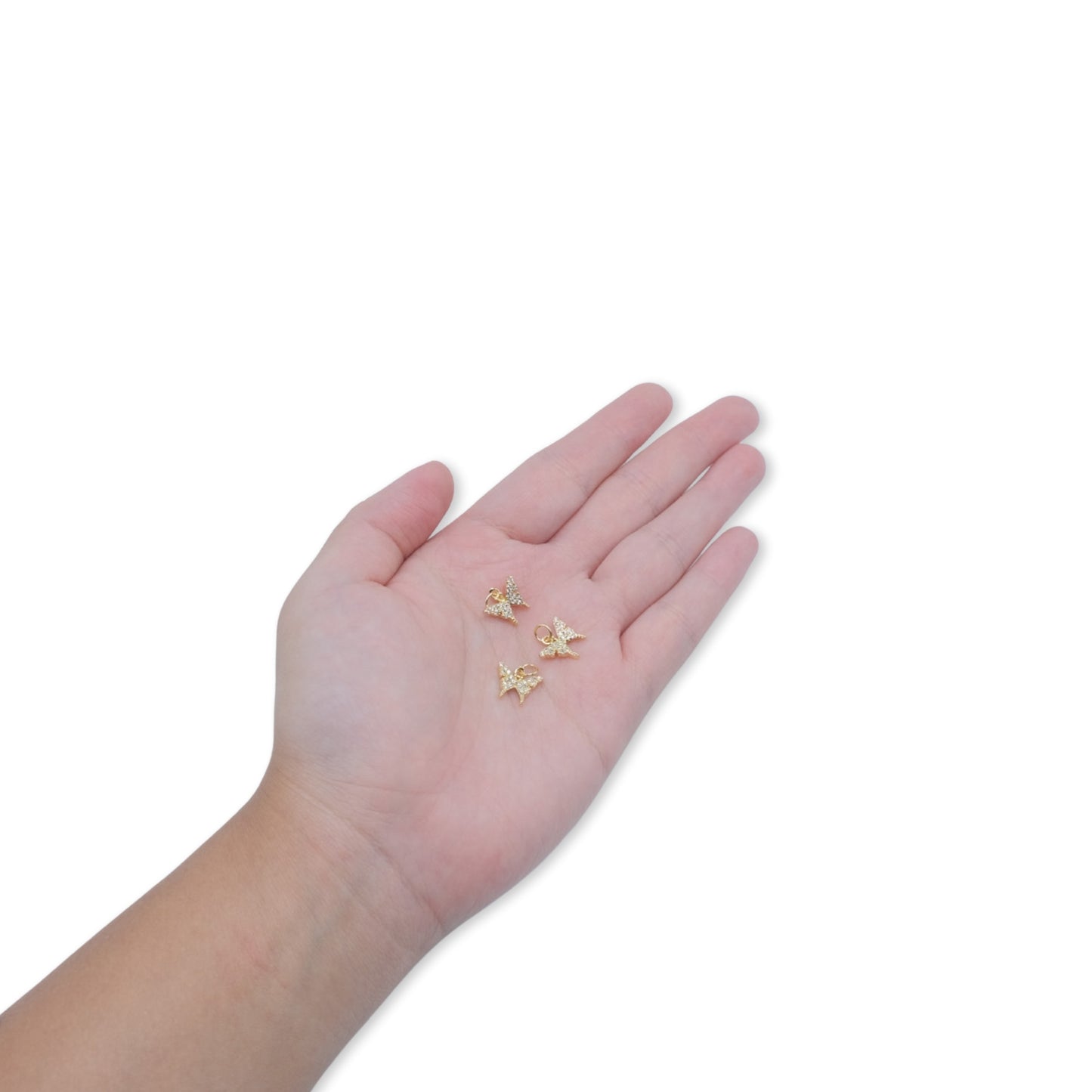 Studded Butterfly Charm 18K Gold Filled / Silver