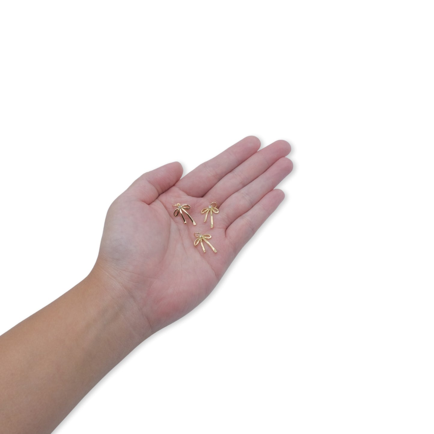 Ribbon Bow Charm 18K Gold Filled / Silver