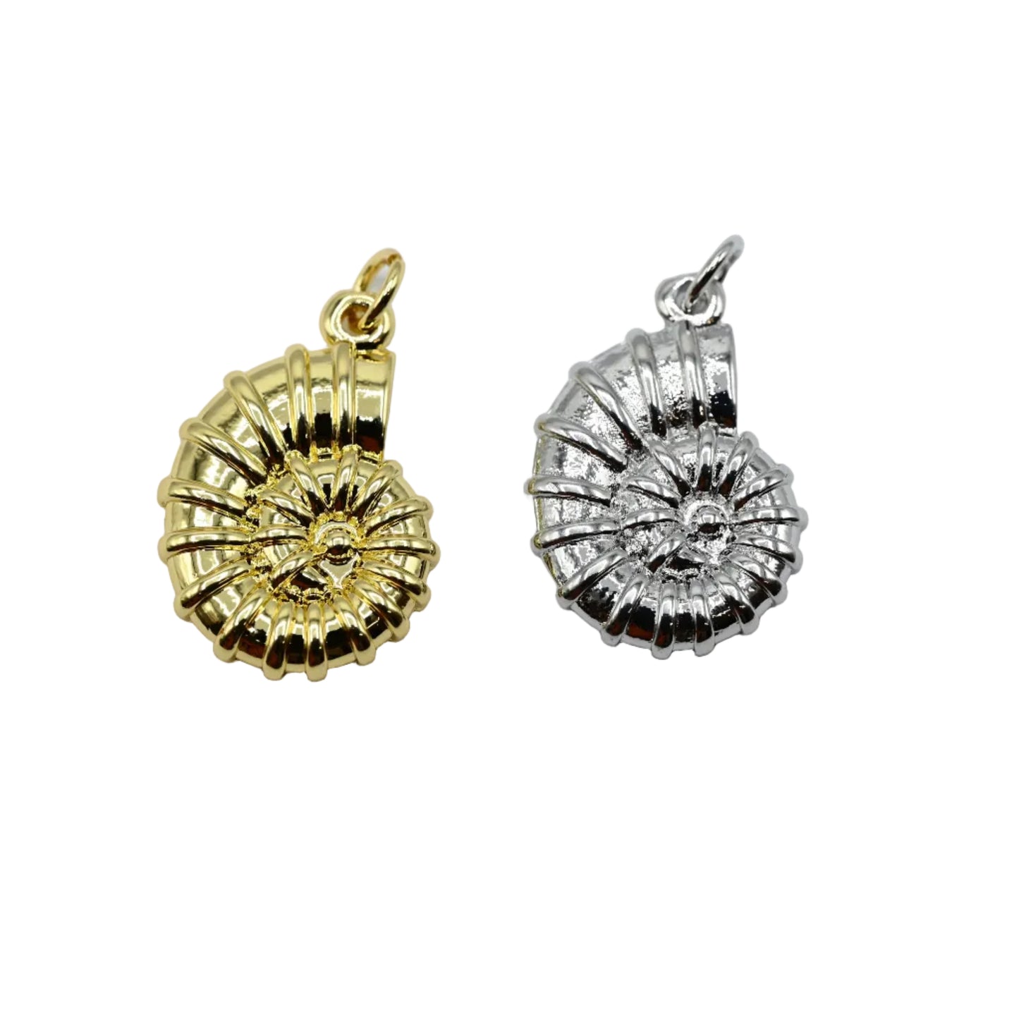 Nautilus Shell Charm Pendant 18K Gold Filled