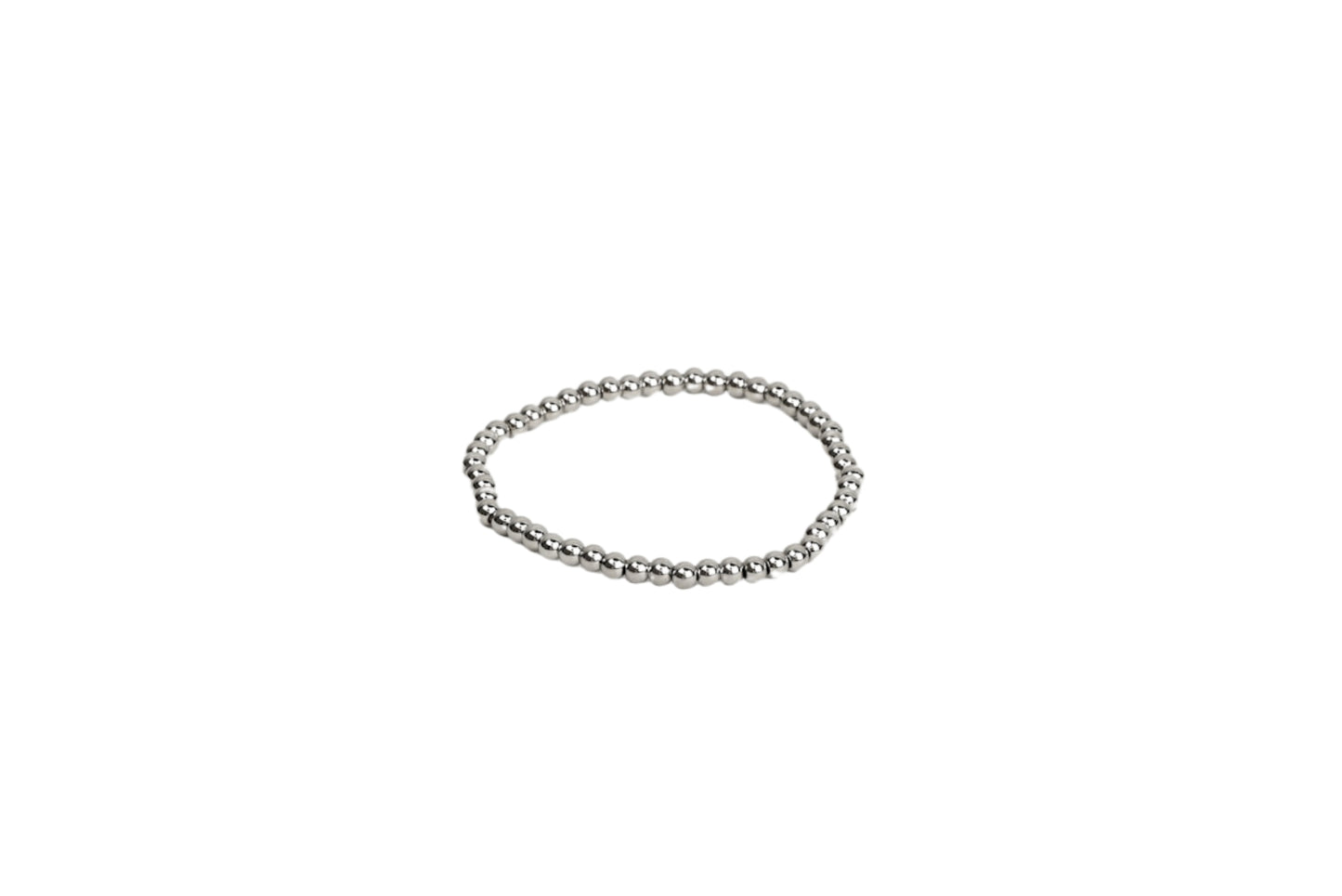 Metalic Beaded Stretch Bracelet Gold Filled / Silver
