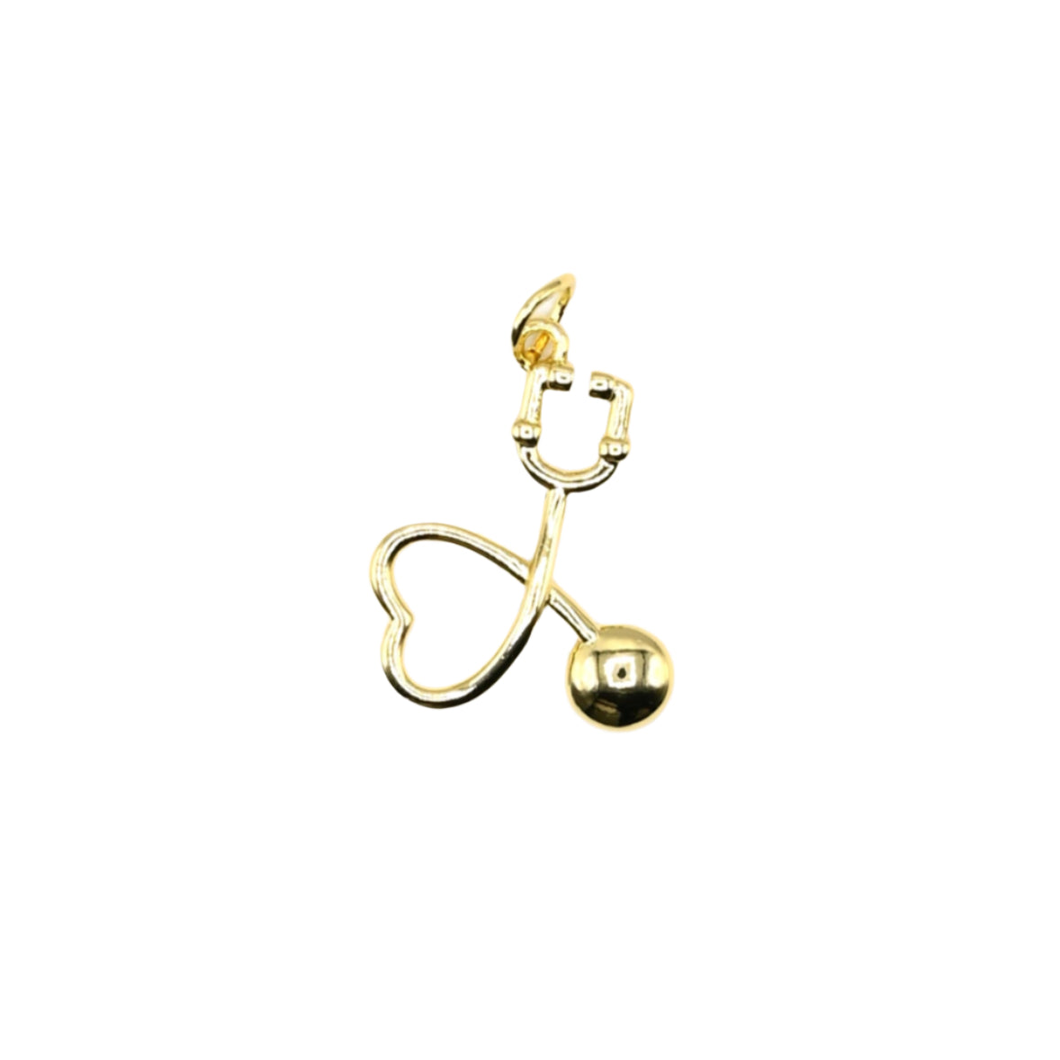 Heart Stetoscope Charm 18K Gold Filled