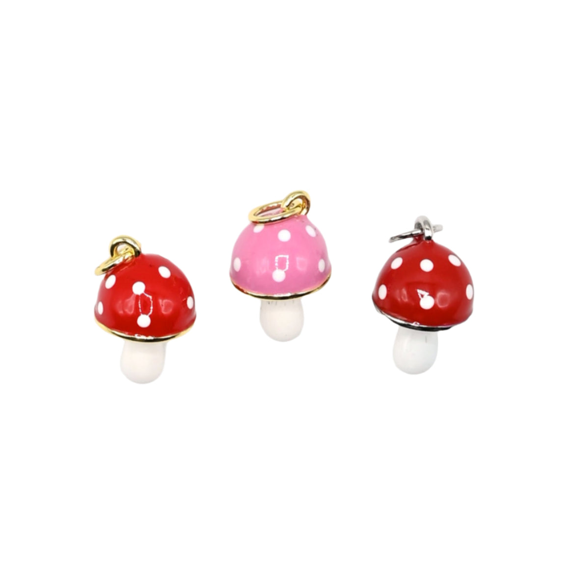 Polka Dot Mushroom Charm 18K Gold Filled / Silver