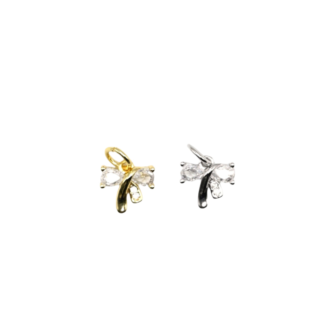 Mini Bow with Stud Charm 18K Gold Filled / Silver