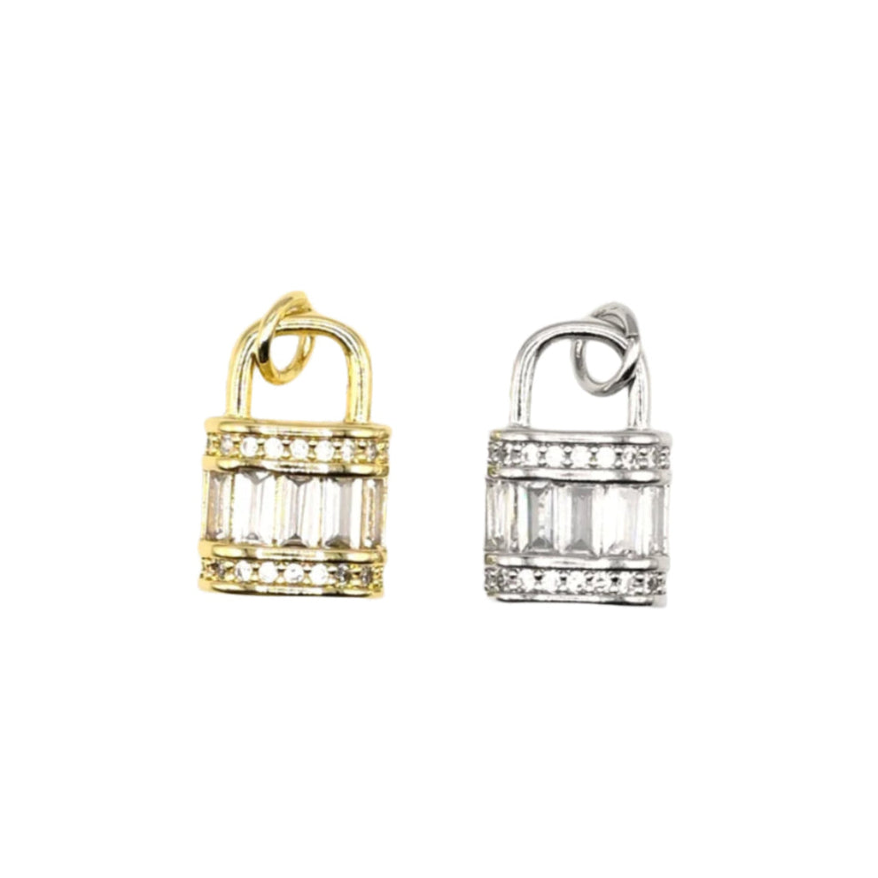 Padlock Charm 18K Gold Filled / Silver