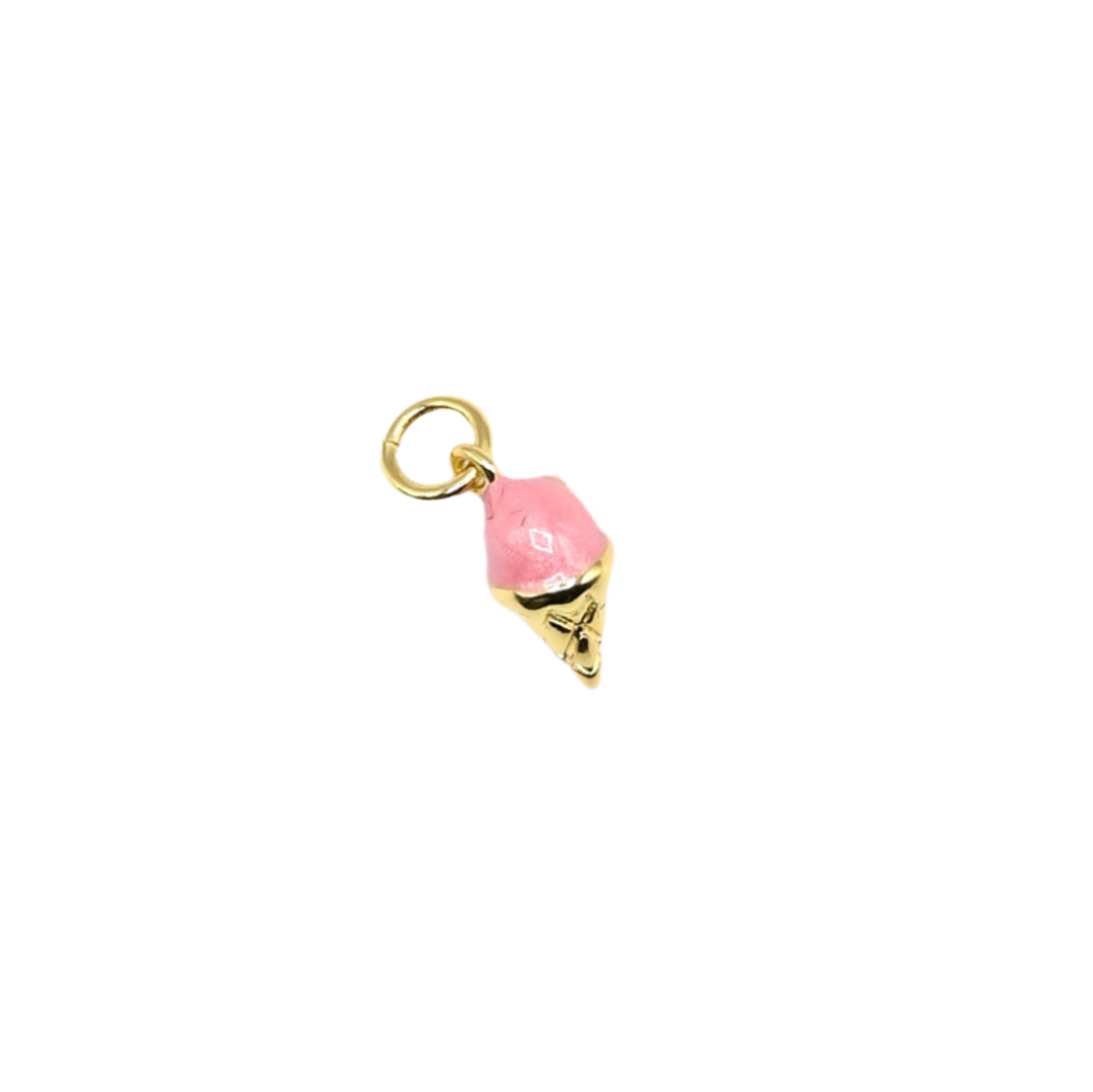 Pink Mini Ice cream Charm 18K Gold Filled