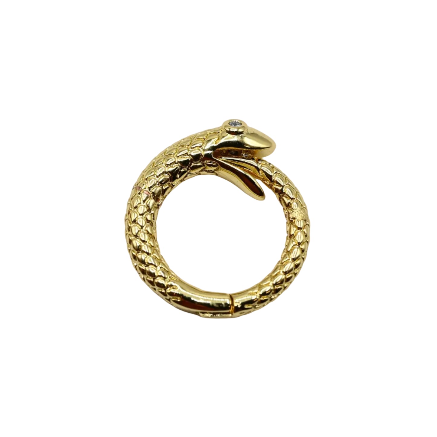 Snake 15mm Carabiner Charm Connector 18K Gold Filled
