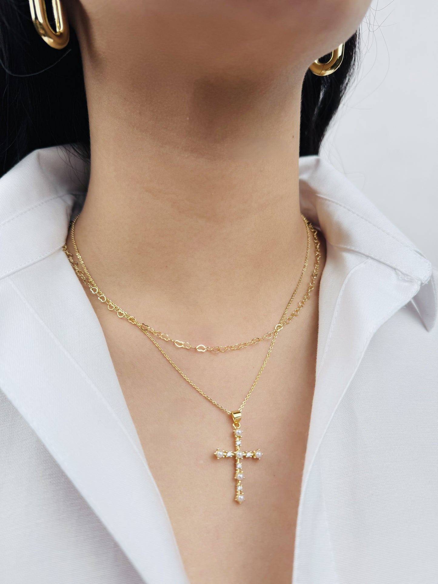 Heart Necklace Chain 18K Gold Filled / Silver