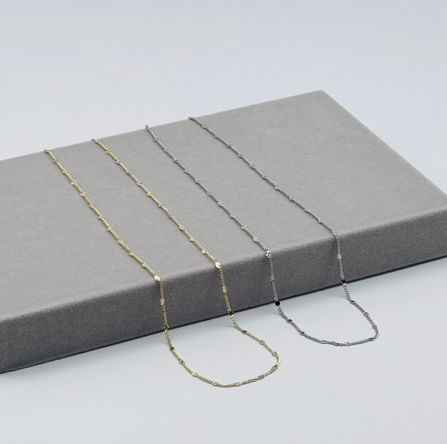 Sunburst Necklace Chain 18K Gold Filled / Silver