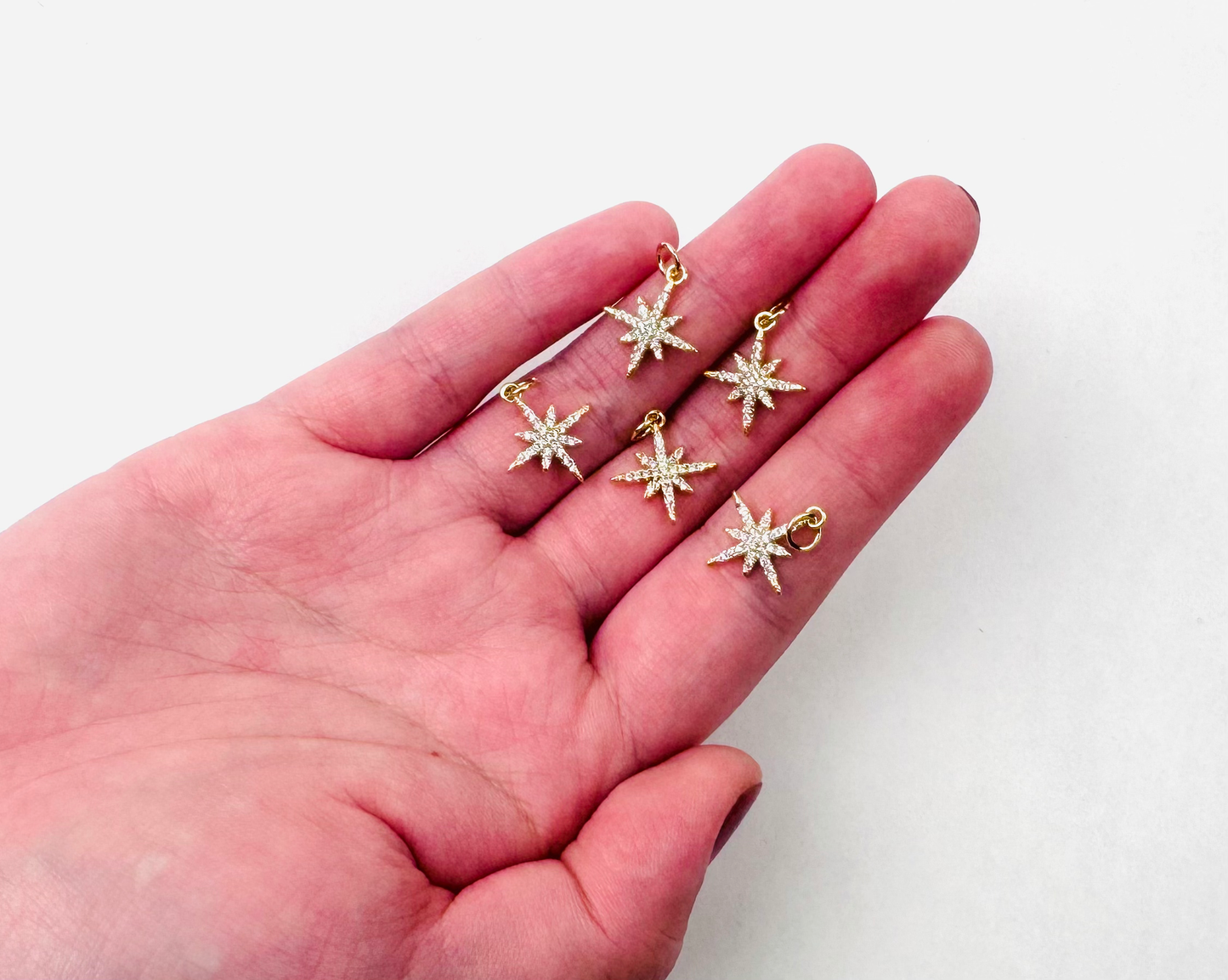 Studded Star Charm 18K Gold Filled / Silver