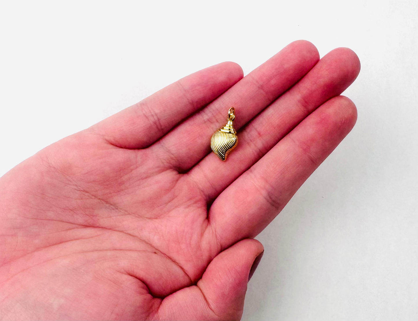 Spiral Shell Charm 18K Gold Filled / Silver