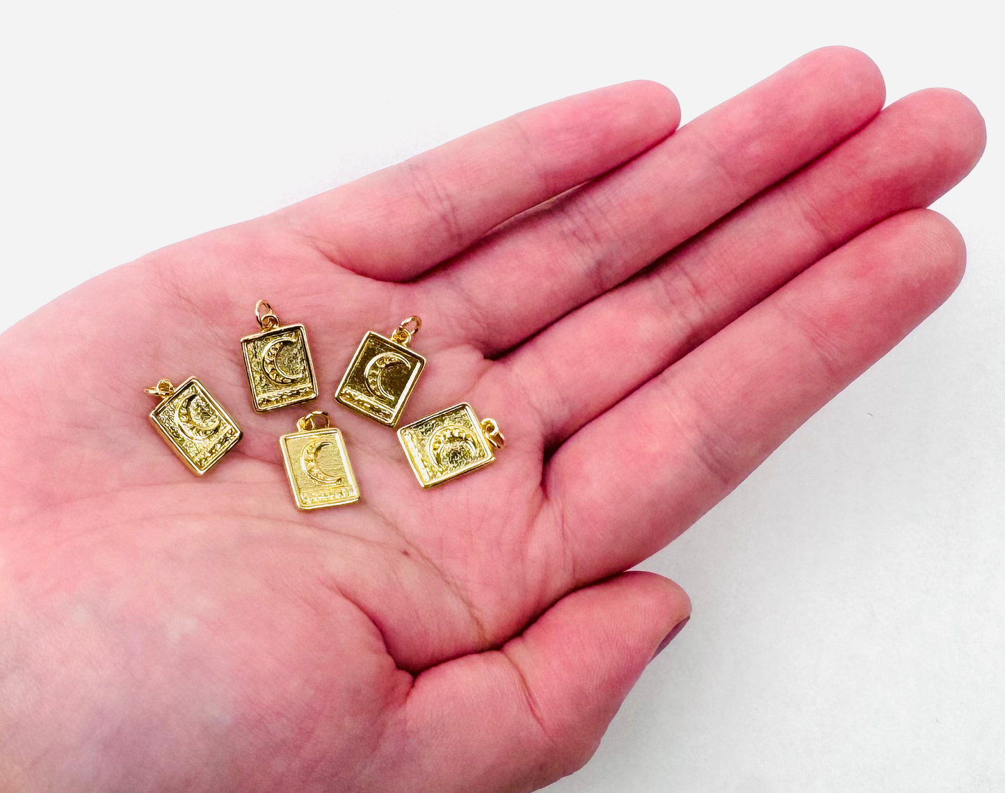 Small Rectangular Moon Charm