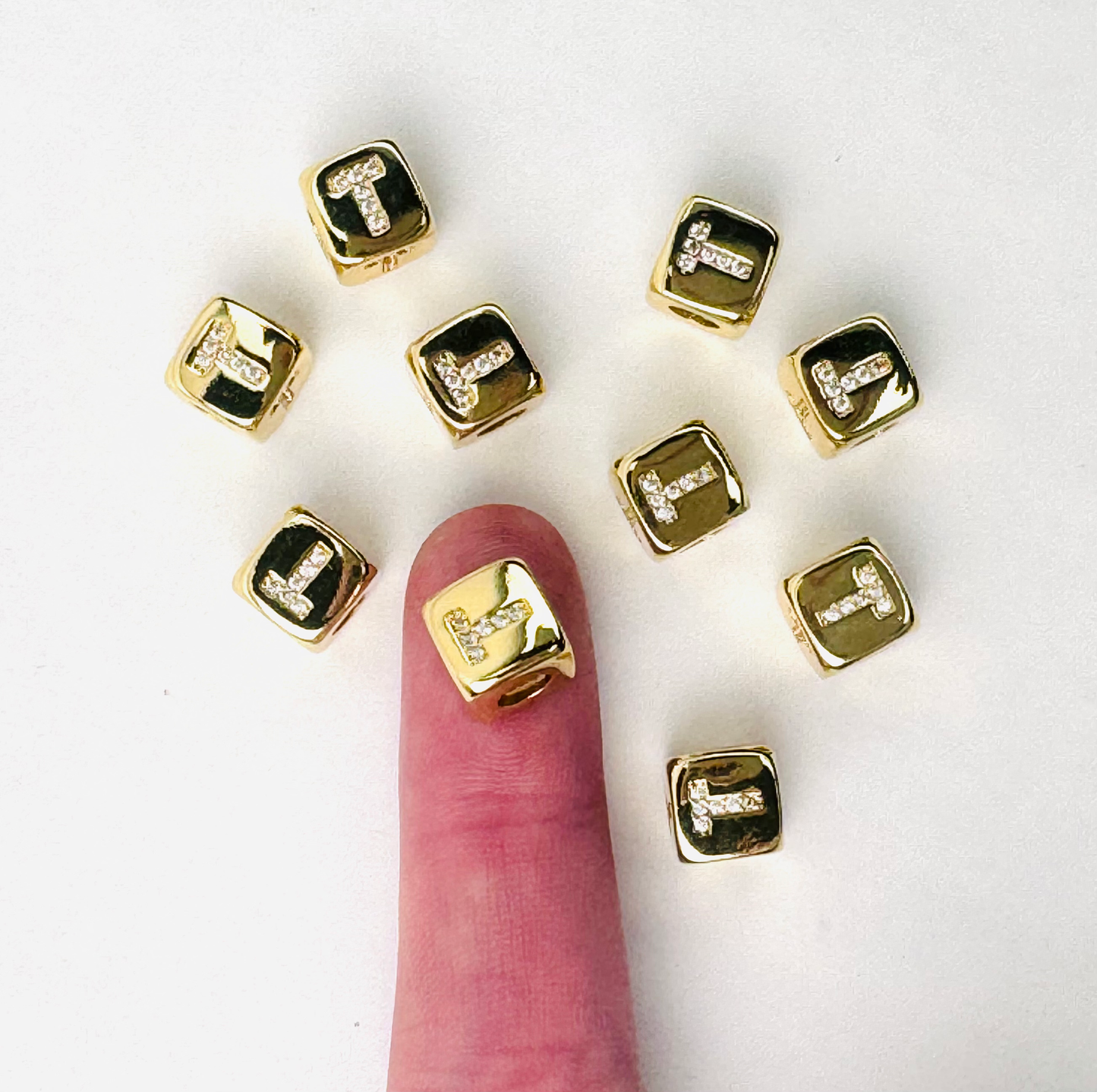 Small Cube Letter Pendant