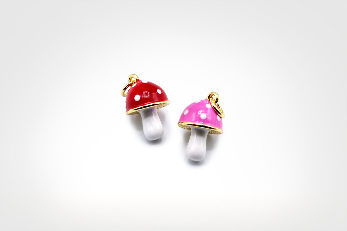 Polka Dot Mushroom Charm 18K Gold Filled / Silver