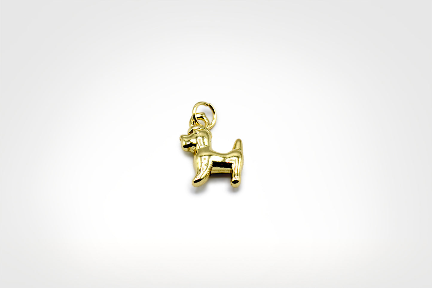 Dog Solid Charm 18K Gold Filled