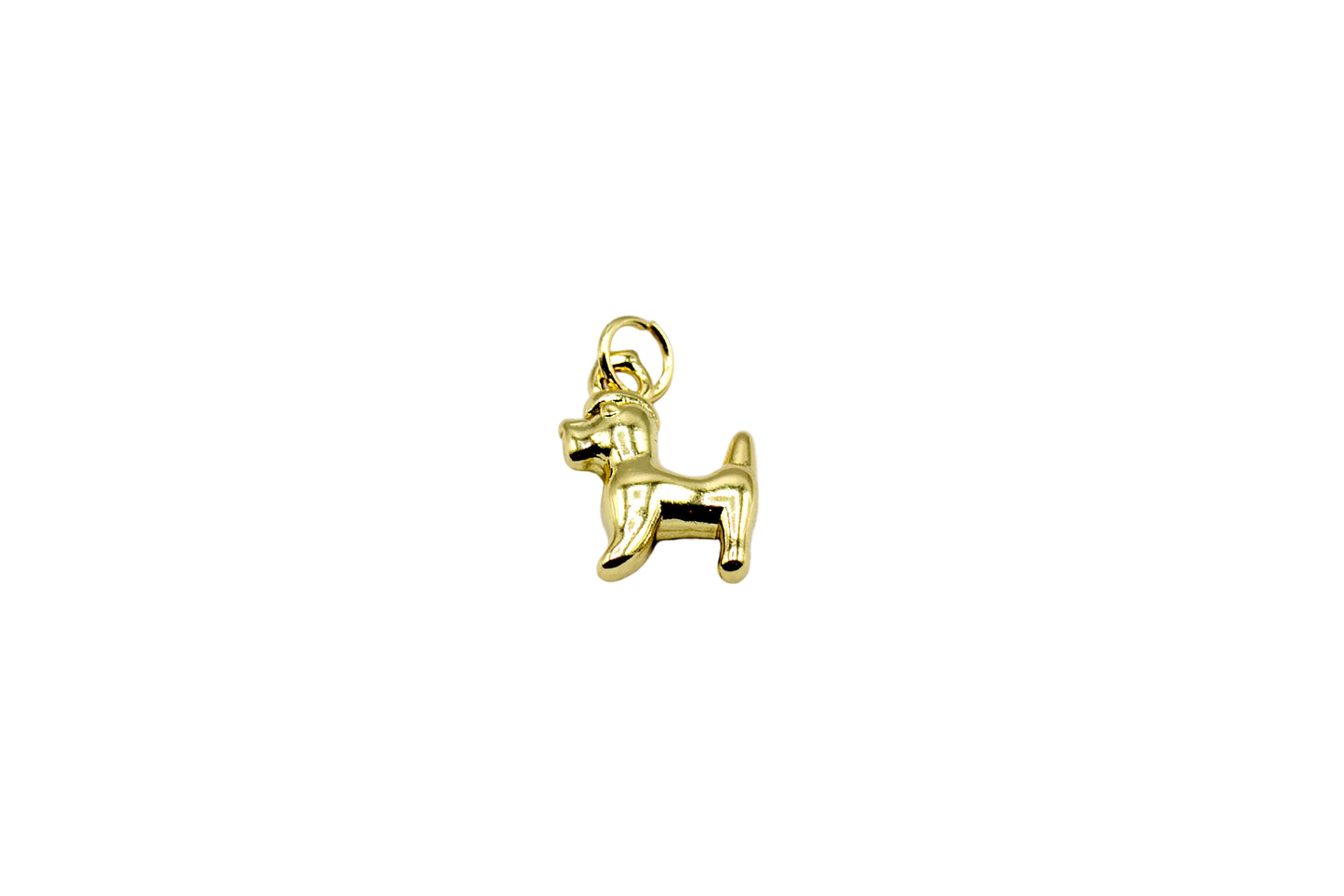 Dog Solid Charm 18K Gold Filled