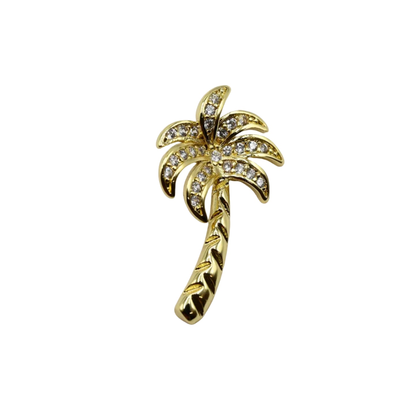Large Palm Tree Charm Pendant 18K Gold Filled