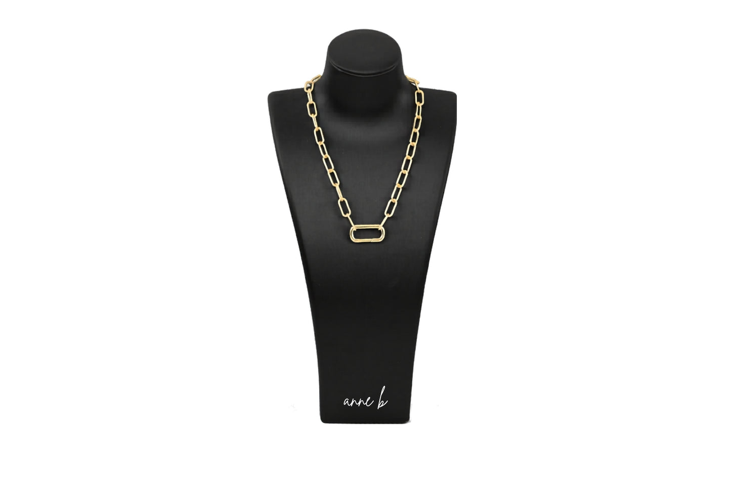 Chunky Plain Rectangular Spring Enhancer Charm Necklace