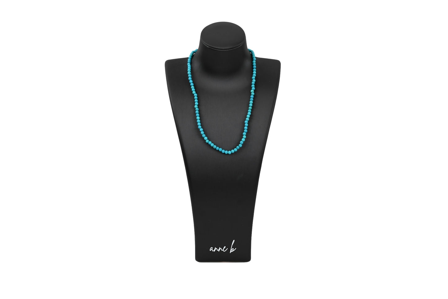 Classic Turquoise Bead Necklace 18k Gold Filled