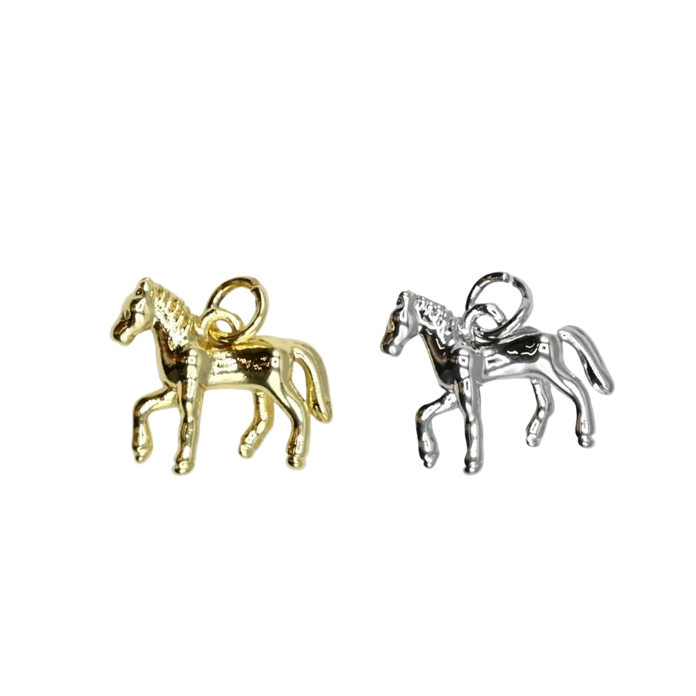 Medium Running Horse Charm Pendant 18K Gold Filled / Silver
