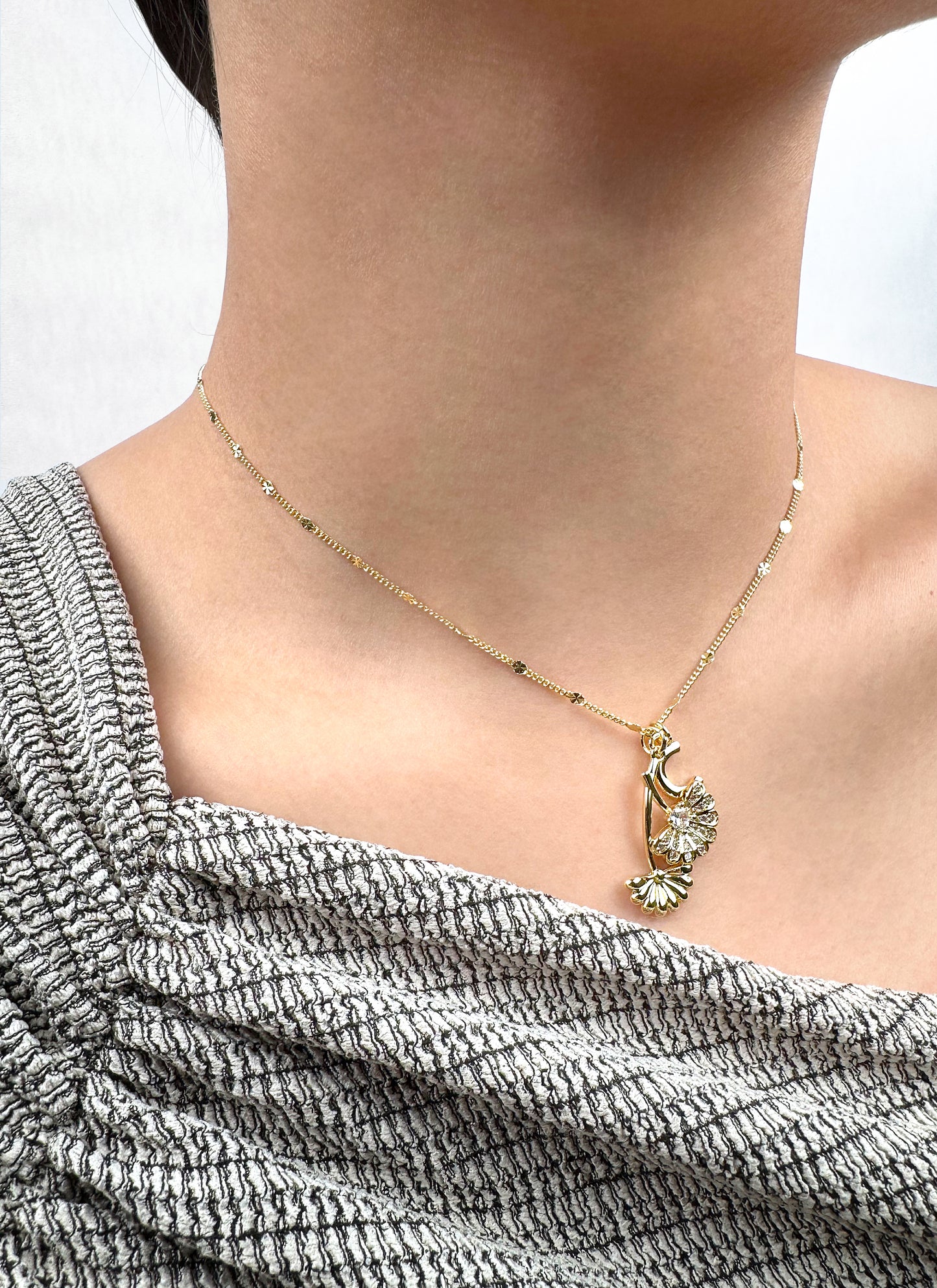 Sunburst Necklace Chain 18K Gold Filled / Silver