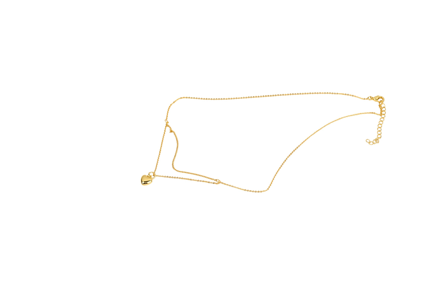 Layered Cable Chain with Open Connector Rings Necklace 18k Gold Filled / Silver