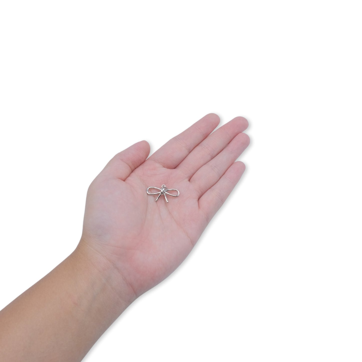 Wide Bow Charm 18K Gold Filled / Silver