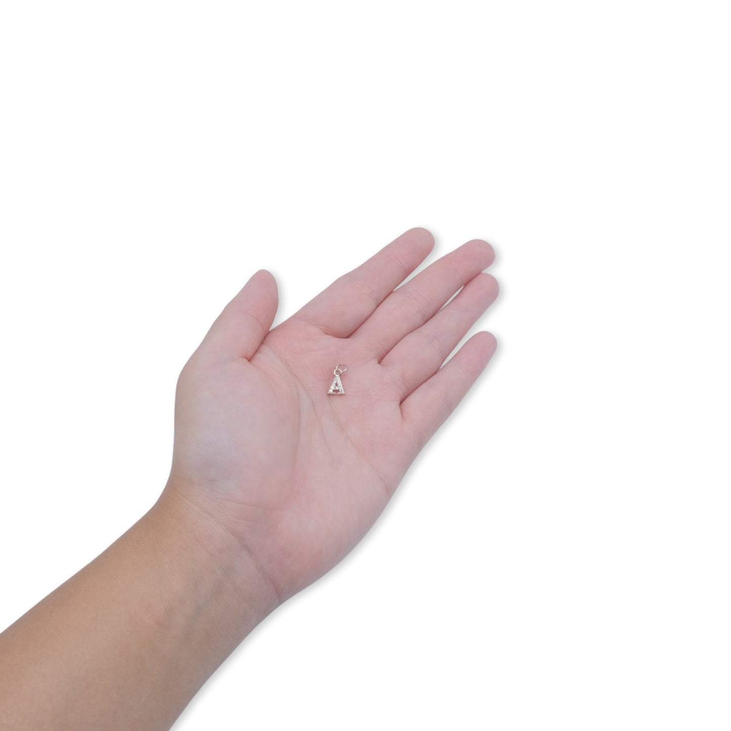 Small Flat Letter With Studs Charm 18K Gold Filled / Silver