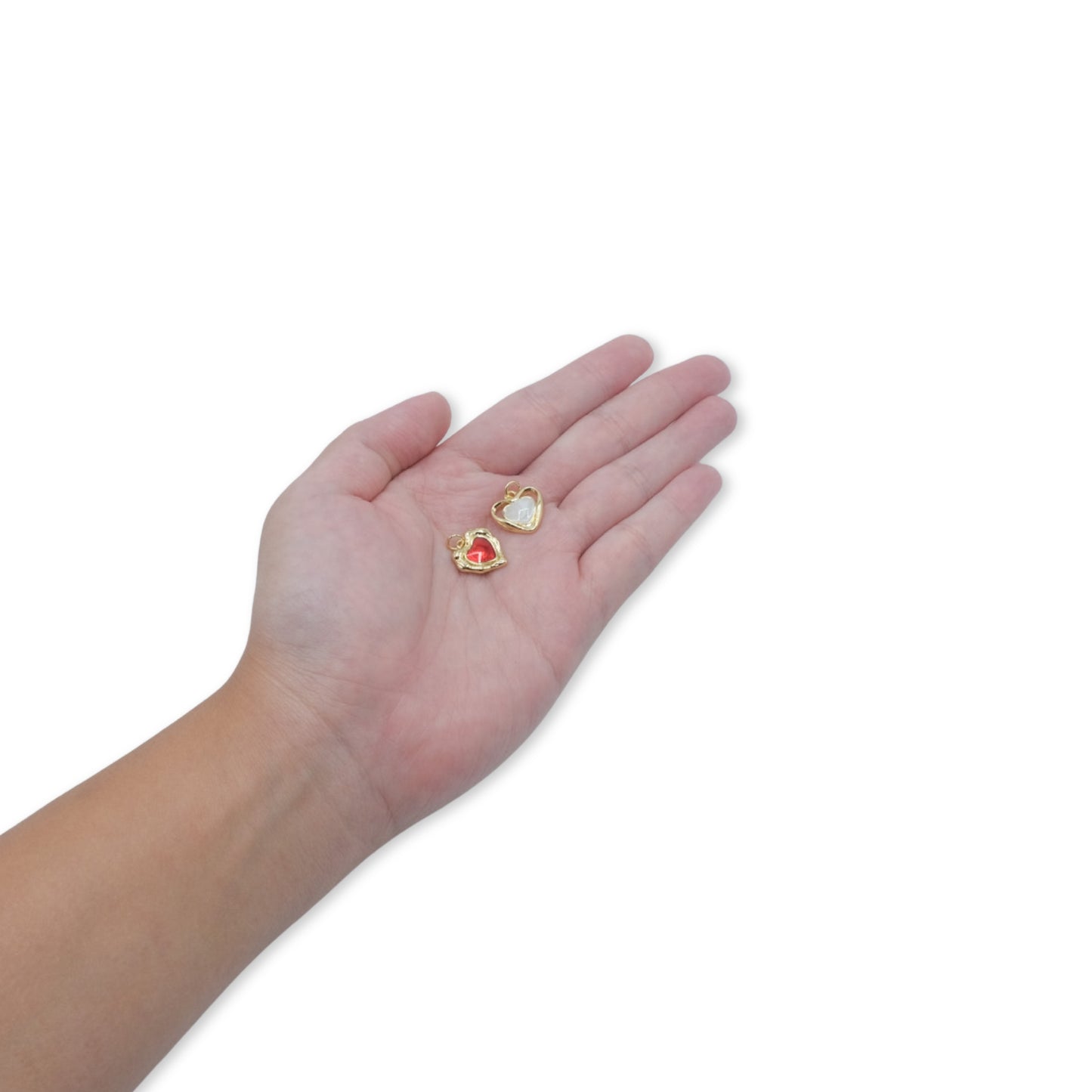 Baroque Heart Charm 18K Gold Filled