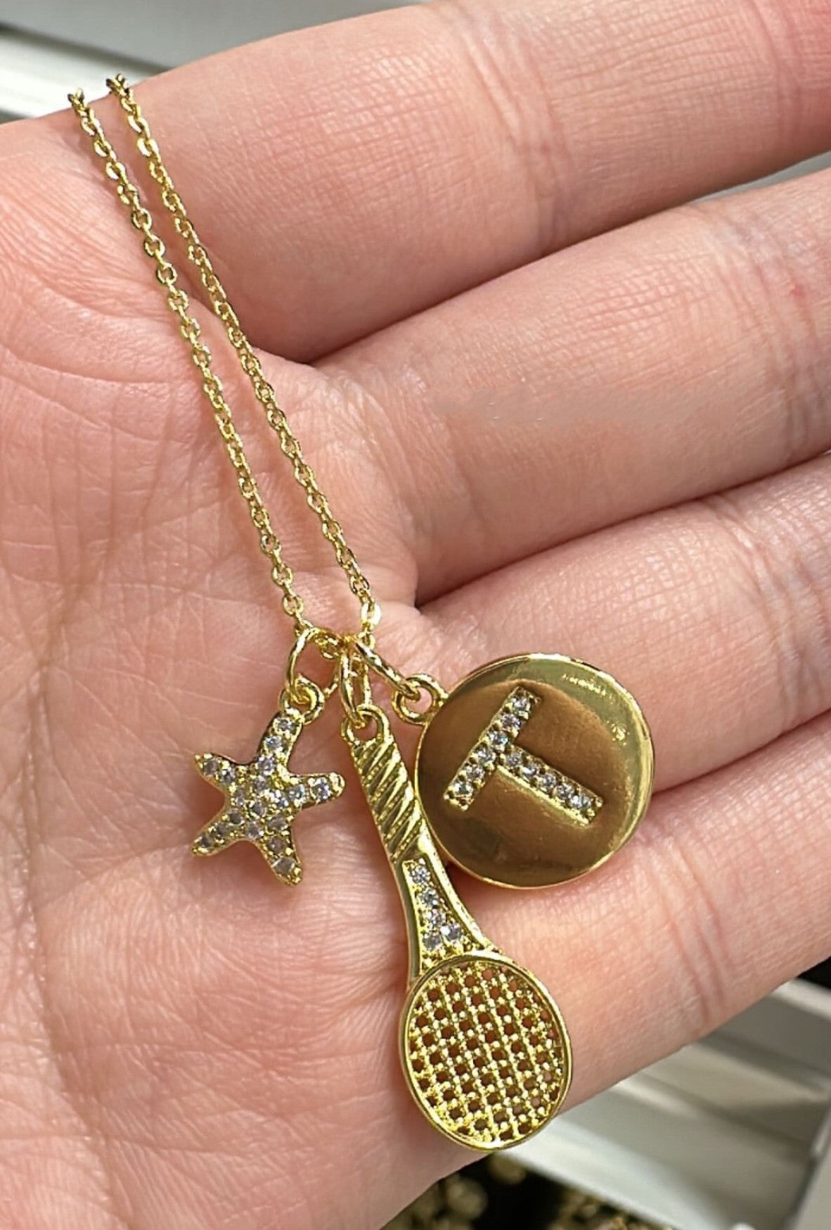 Small Studded Starfish Charm 18K Gold Filled / Silver