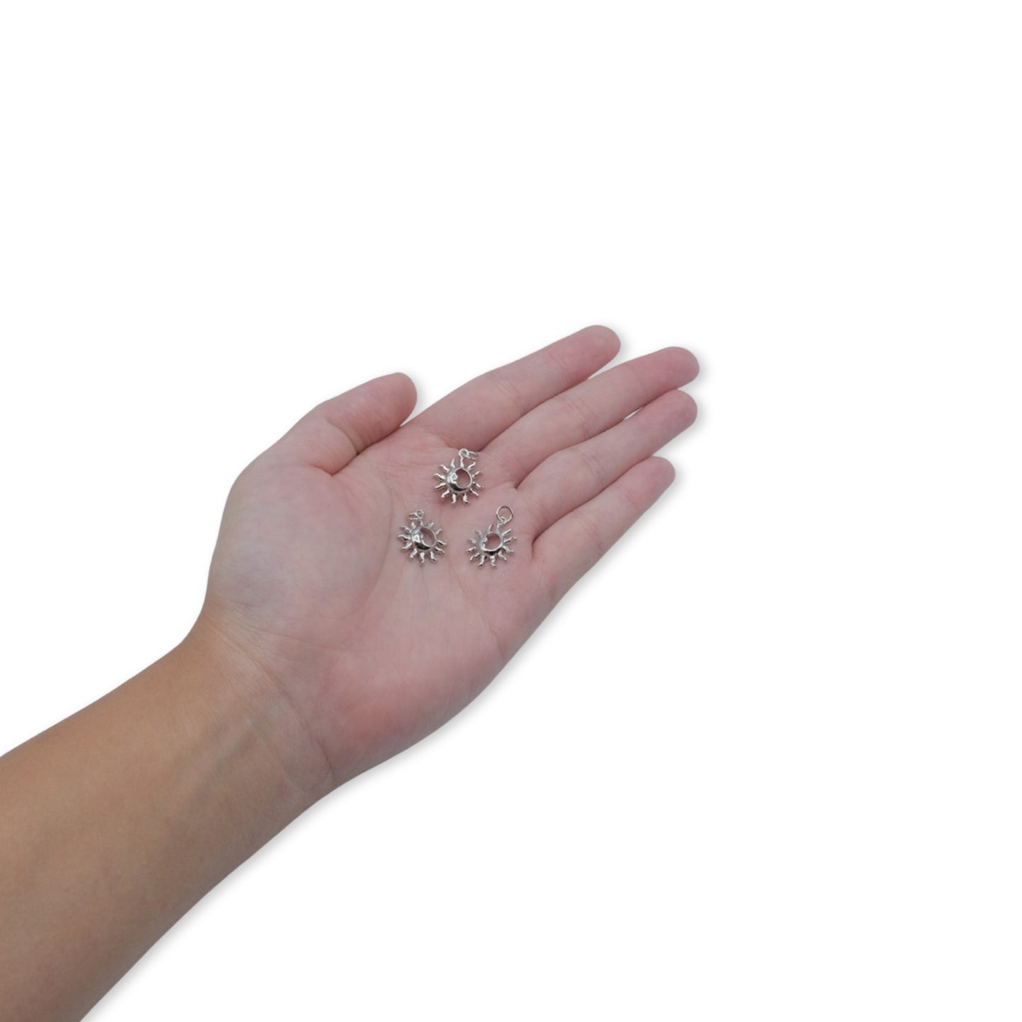 Sun with Crescent Moon Charm 18K Gold Filled / Silver