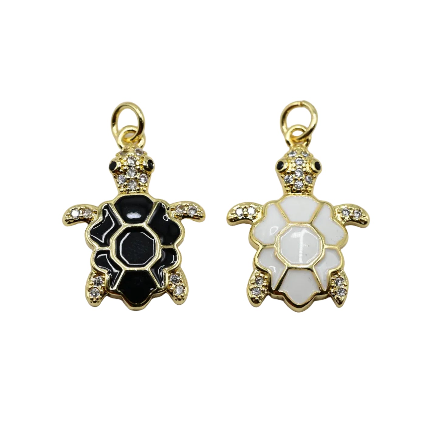 Large Sea Turtle Charm Pendant 18K Gold Filled