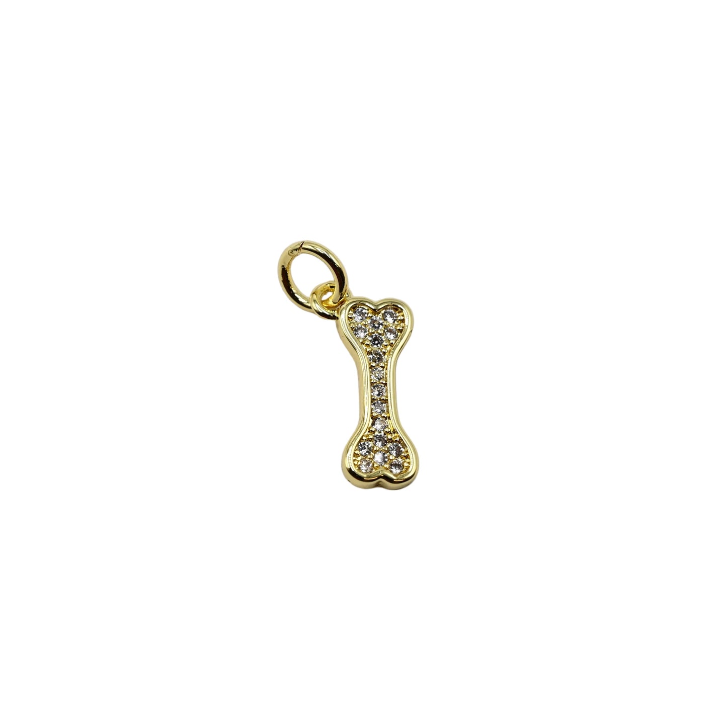 Crystal Bone Charm Pendant | 18K Gold-Filled