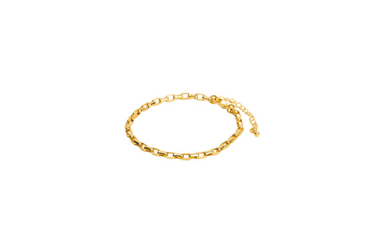 Box Interwoven Link Chain Bracelet 18K Gold Filled