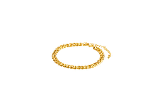 Classic Medium Cuban Link Bracelet 18K Gold Filled / Silver