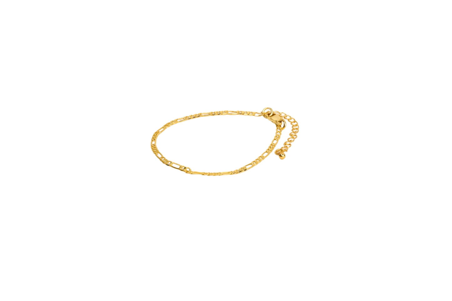 Small Figaro Link Bracelet 18K Gold Filled / Silver