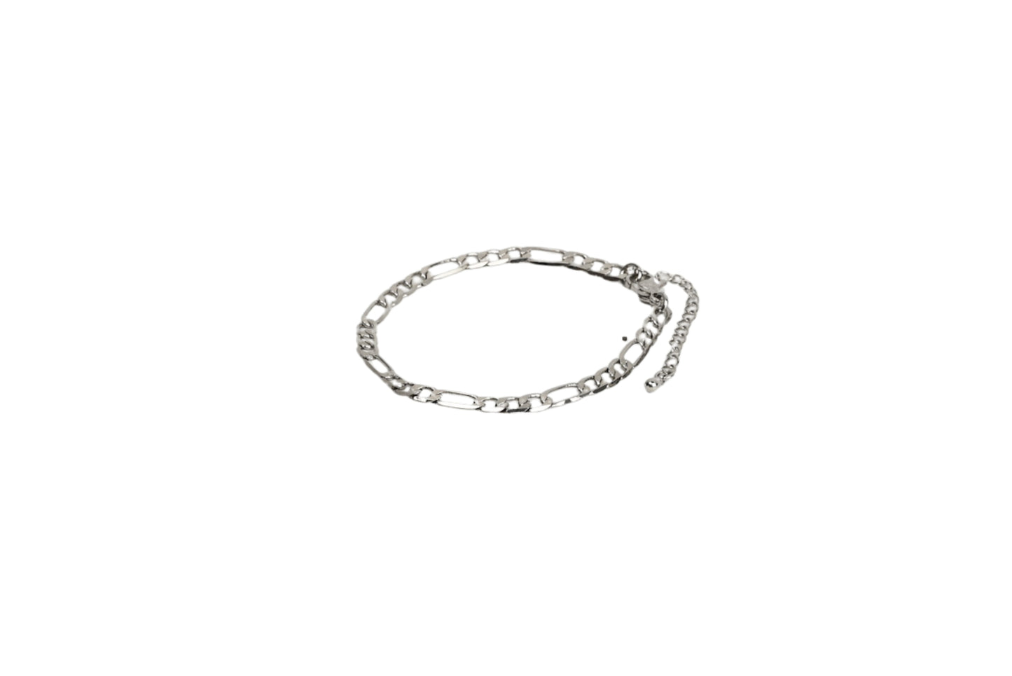 Large Figaro  Link Bracelet 18K Gold Filled / Silver