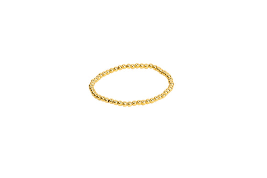 Metalic Beaded Stretch Bracelet Gold Filled / Silver