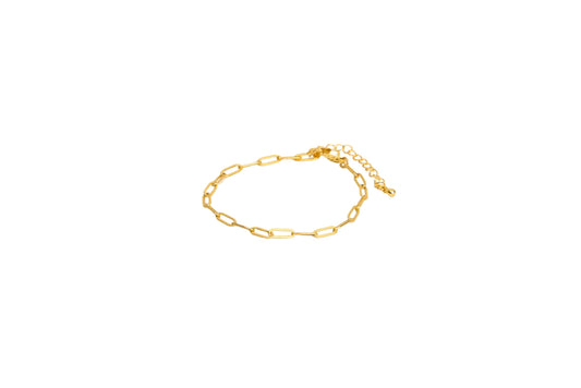 Small Paperclip Bracelet 18K Gold Filled / Silver