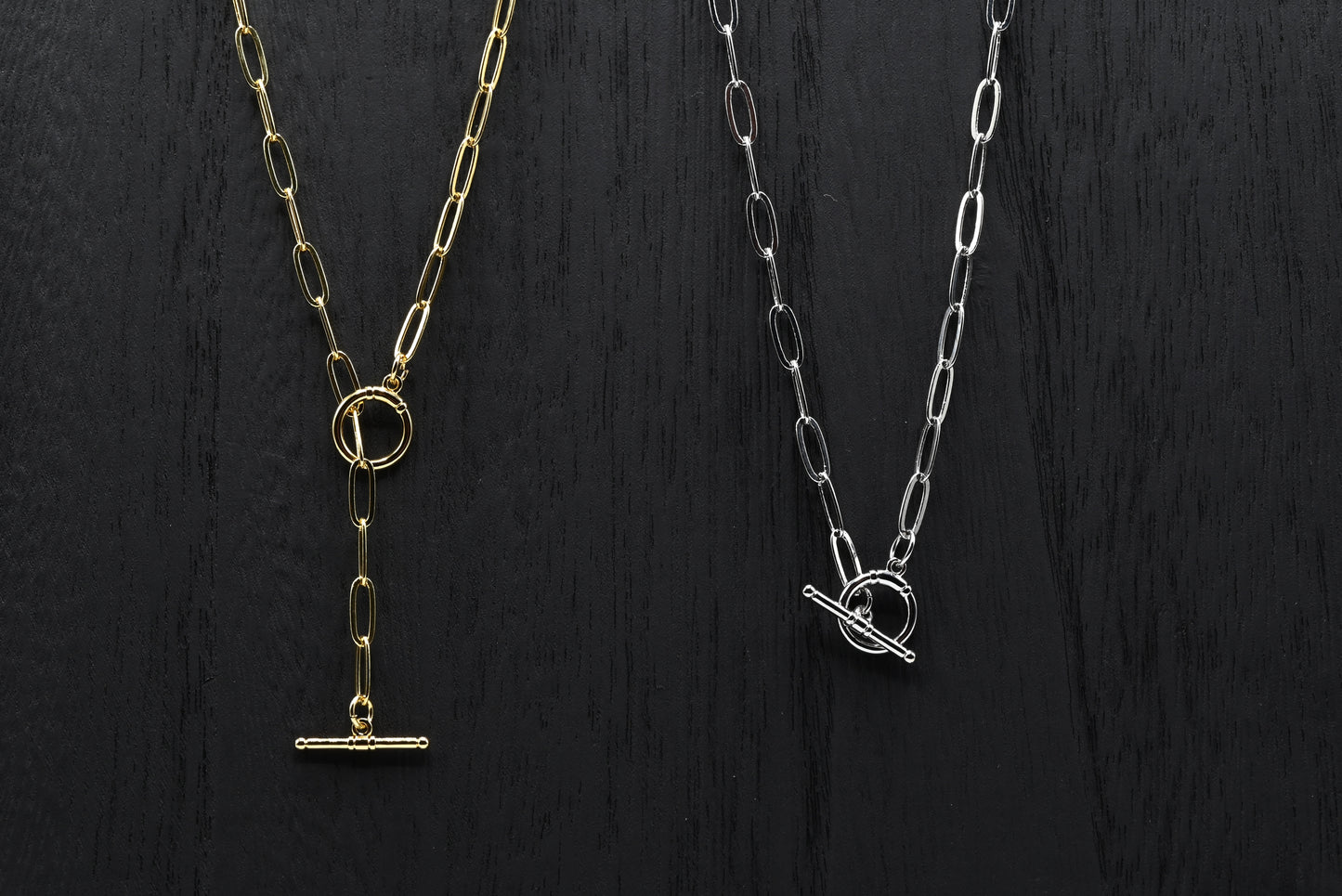 Toggle Clasp 12mm Connector 18K Gold Filled & Silver