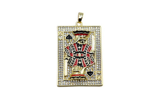 Large King of Spades Pendant | 18K Gold-Filled
