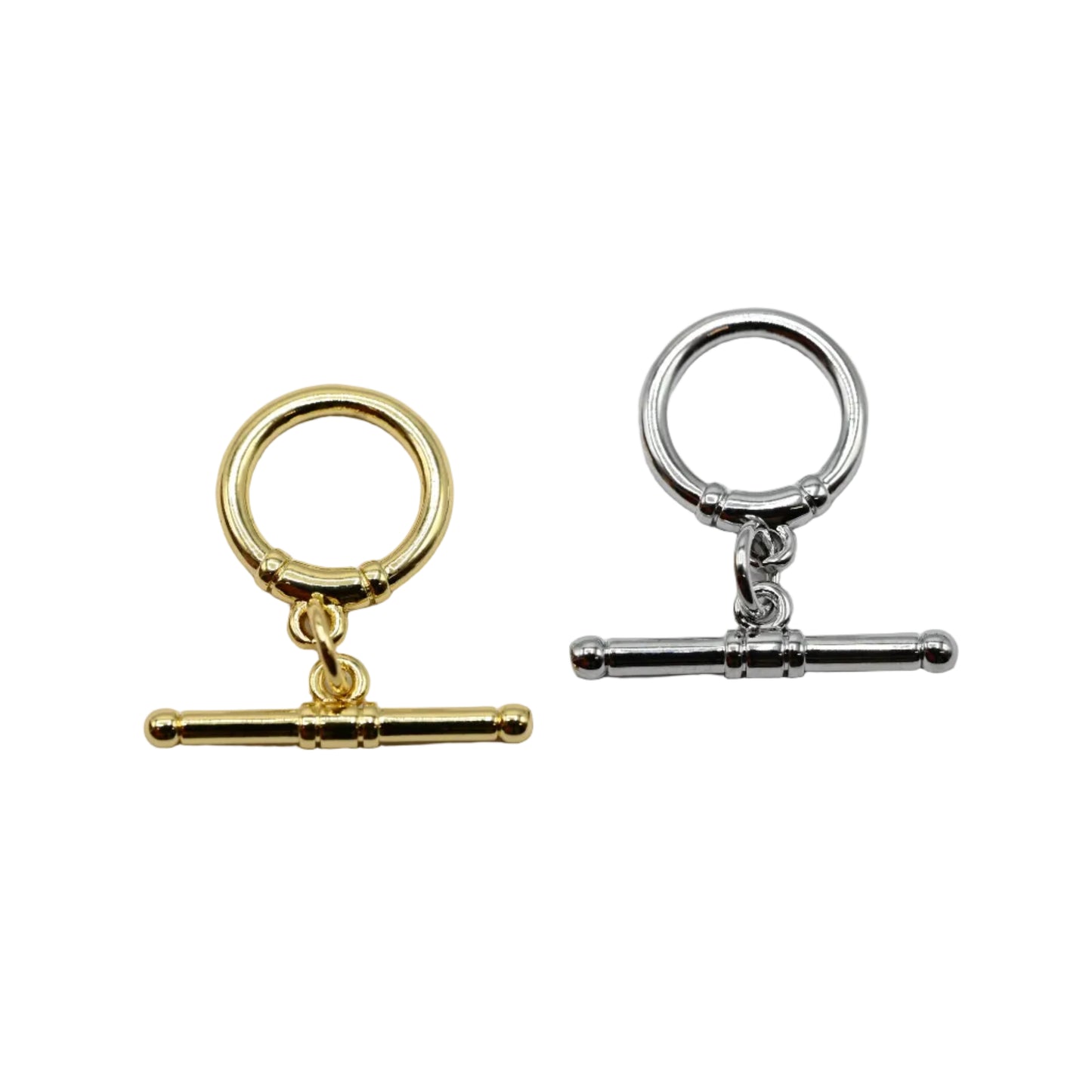 Toggle Clasp 12mm Connector 18K Gold Filled & Silver