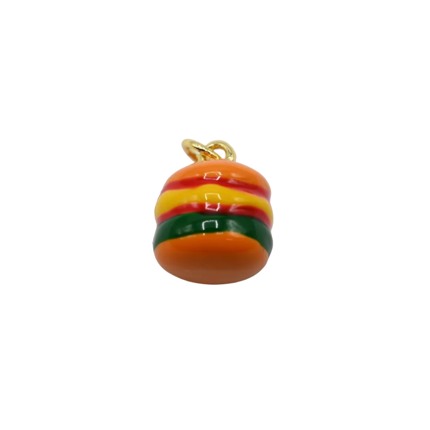 Burger Charm Pendant 18K Gold Filled