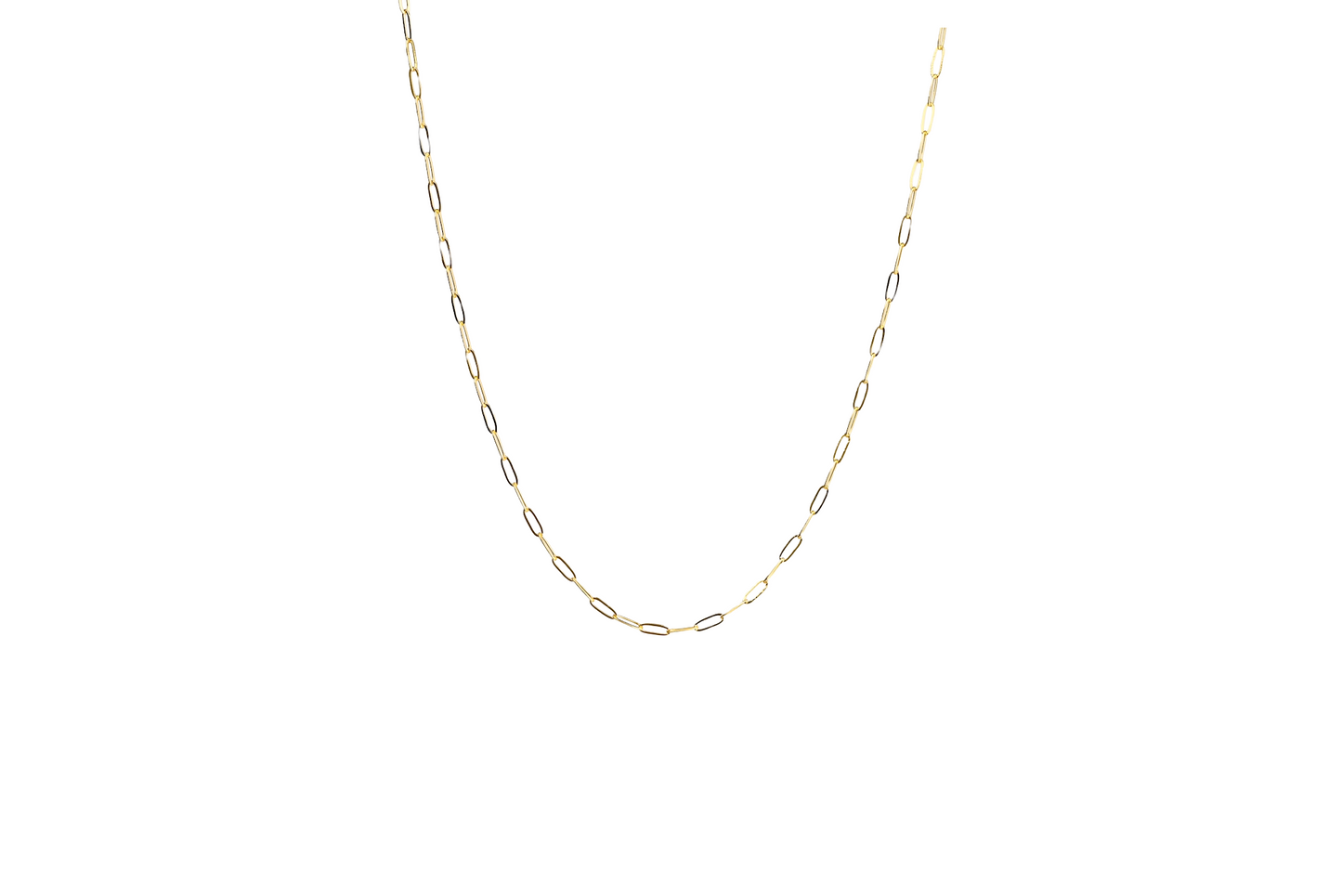 Small Paperclip Necklace Chain 18K Gold Filled / Silver