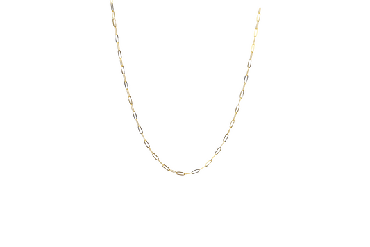 Small Paperclip Necklace Chain 18K Gold Filled / Silver