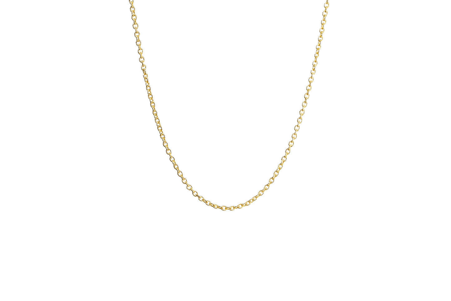 Textured Cable Chain Necklace 18K Gold Filled