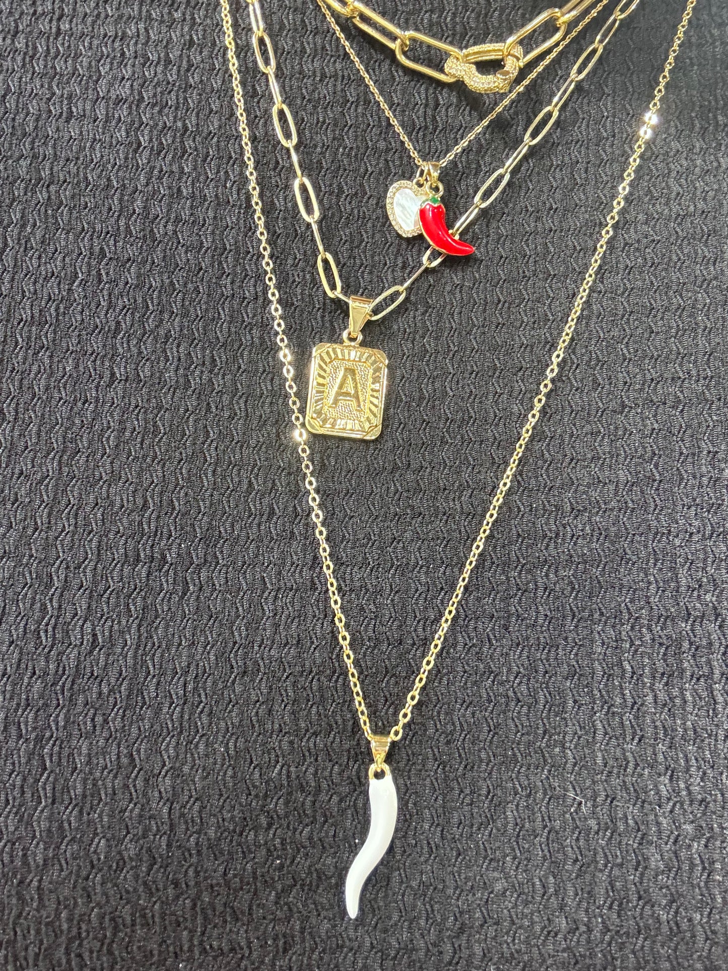 Mother of Pearl Heart with Studs Charm