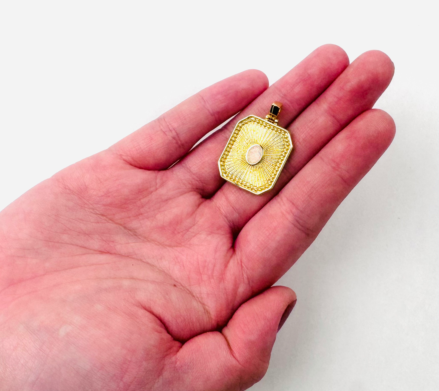 Geometric  Sun Rectangular  Charm