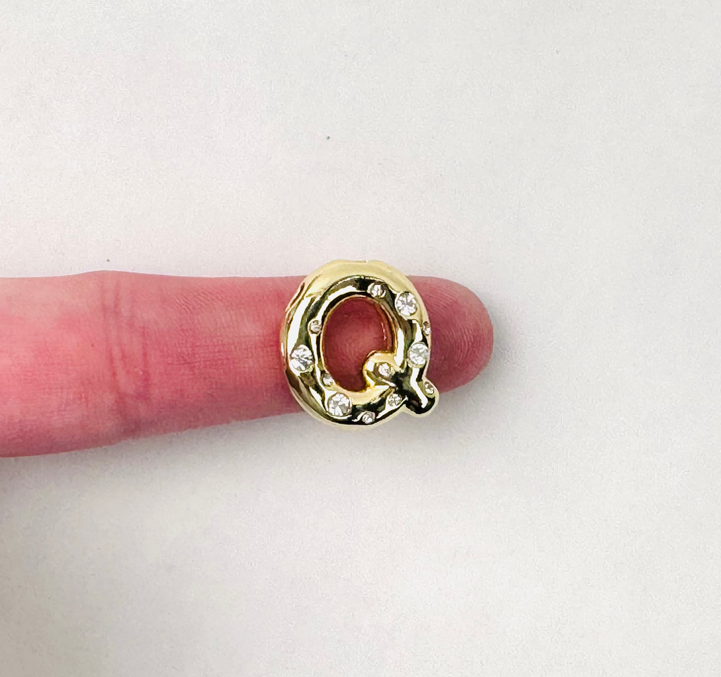 Bubble Letter With Studs Charms 18K Gold Filled