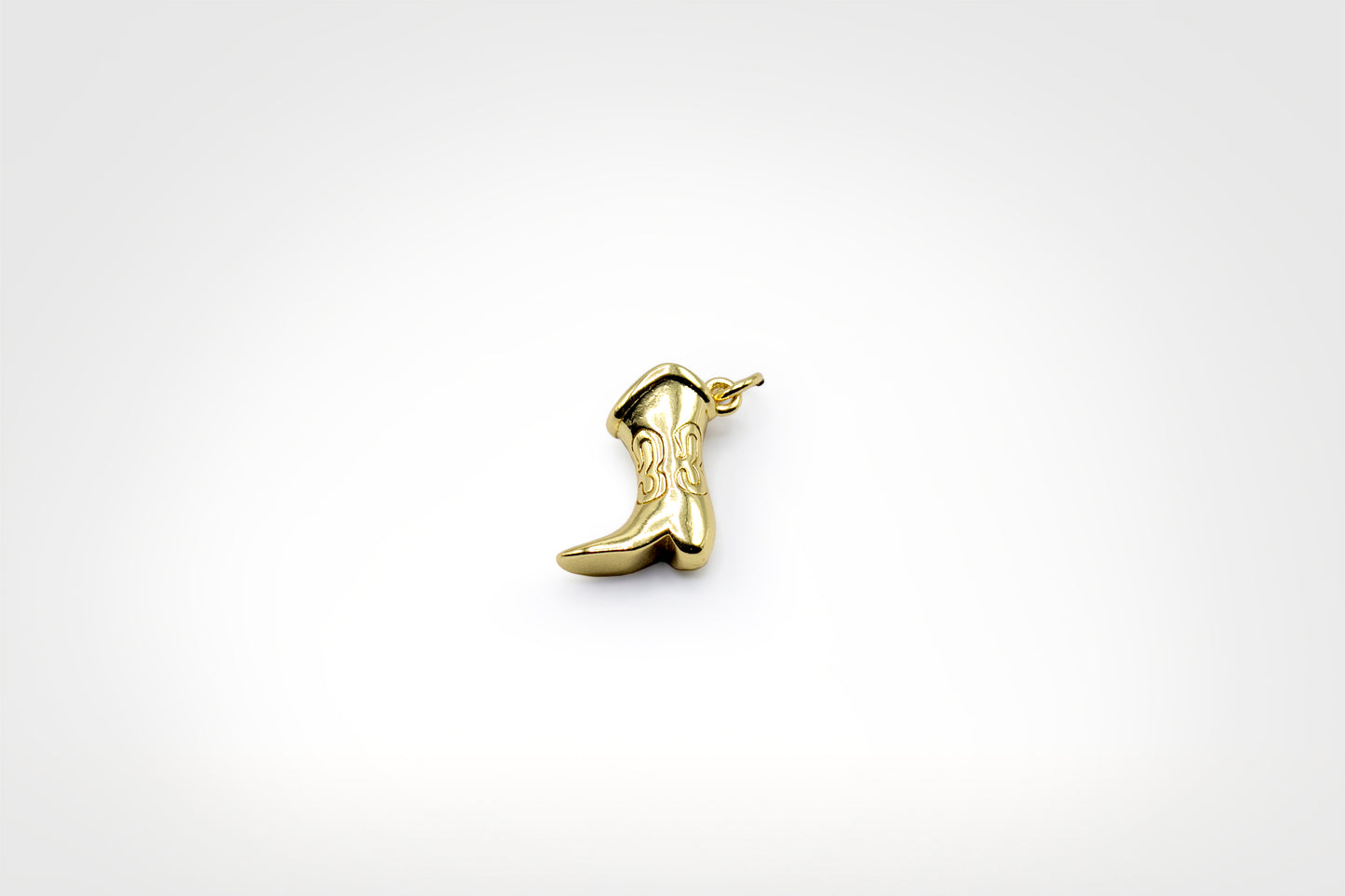 Chunky Cowboy Boot Charm 18K Gold Filled / Silver
