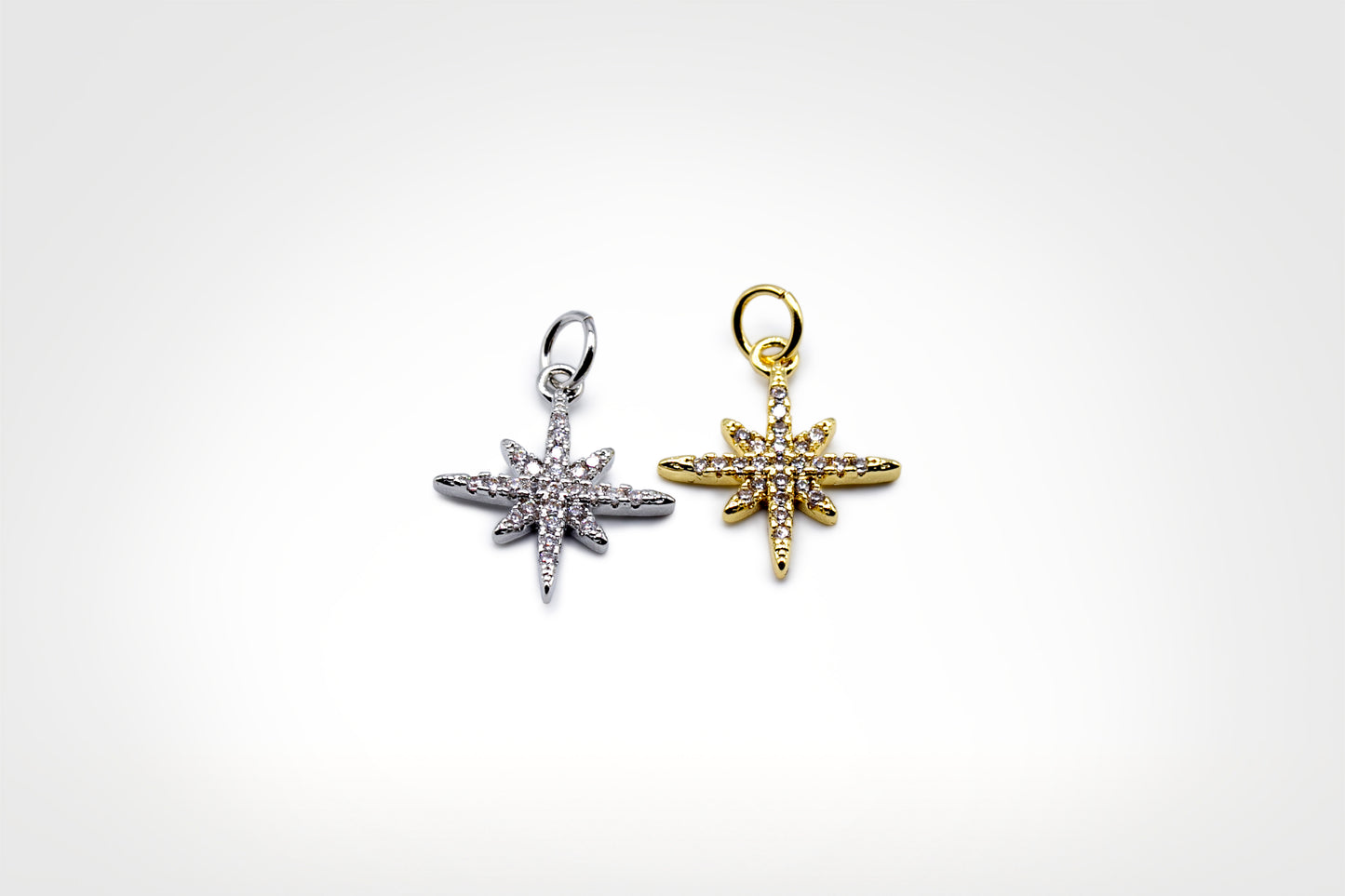 Studded Star Charm 18K Gold Filled / Silver